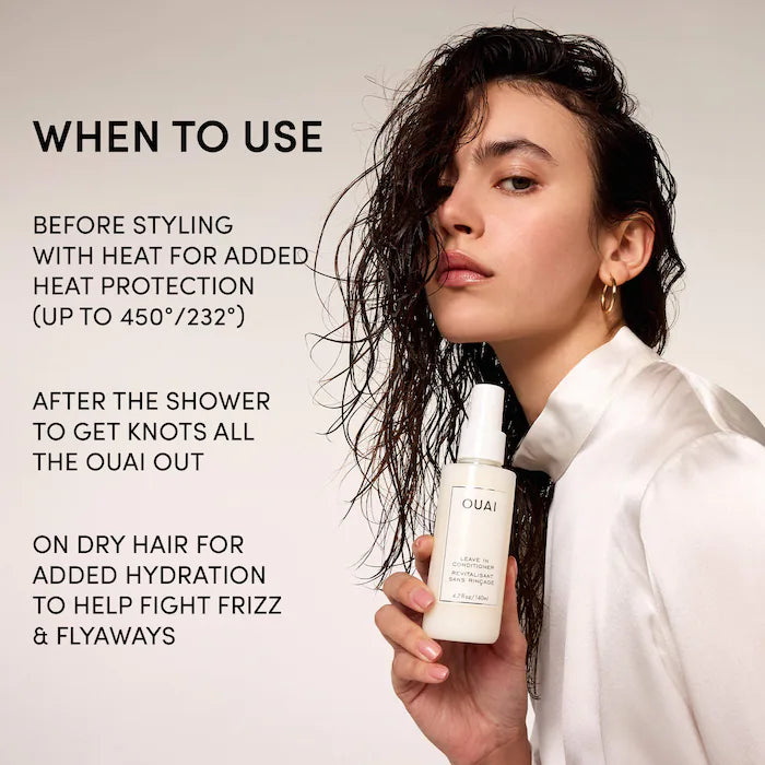 OUAI Detangling and Frizz Fighting Leave In Conditioner 140 Ml
