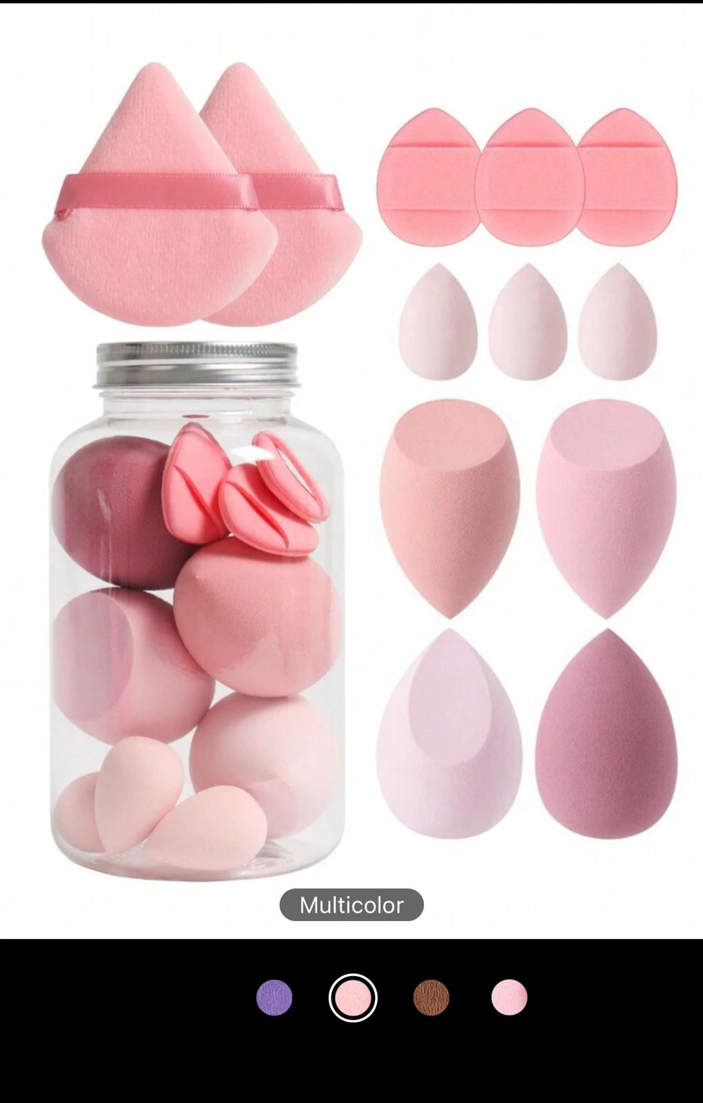 Sheglam Makeup Sponge Blender, 13Pcs Beauty Blender Sponge Set