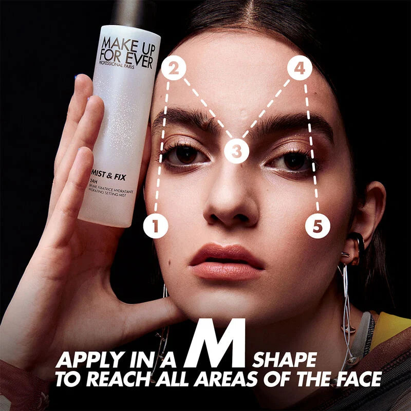 Makeup For Ever - Long-lasting hydrating setting spray MIST & FIX - MINI 30 ML
