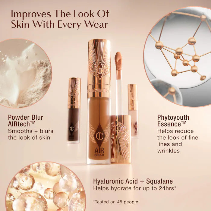 Charlotte Tilbury  Airbrush Flawless Crease-Proof Long-Wear Blur Concealer with Hyaluronic Acid