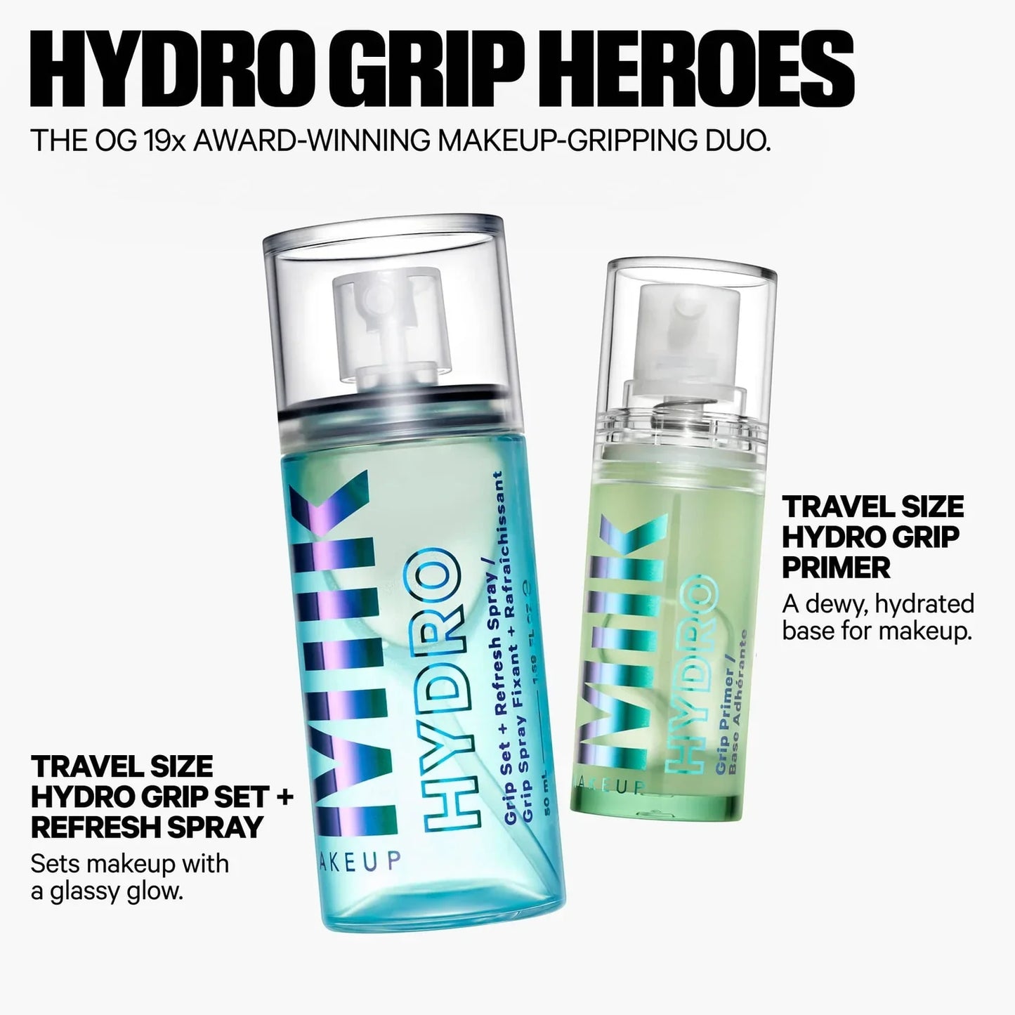 Milk Makeup The Hydro Grip Heroes Duo Set 12-hour hydrating primer + makeup base