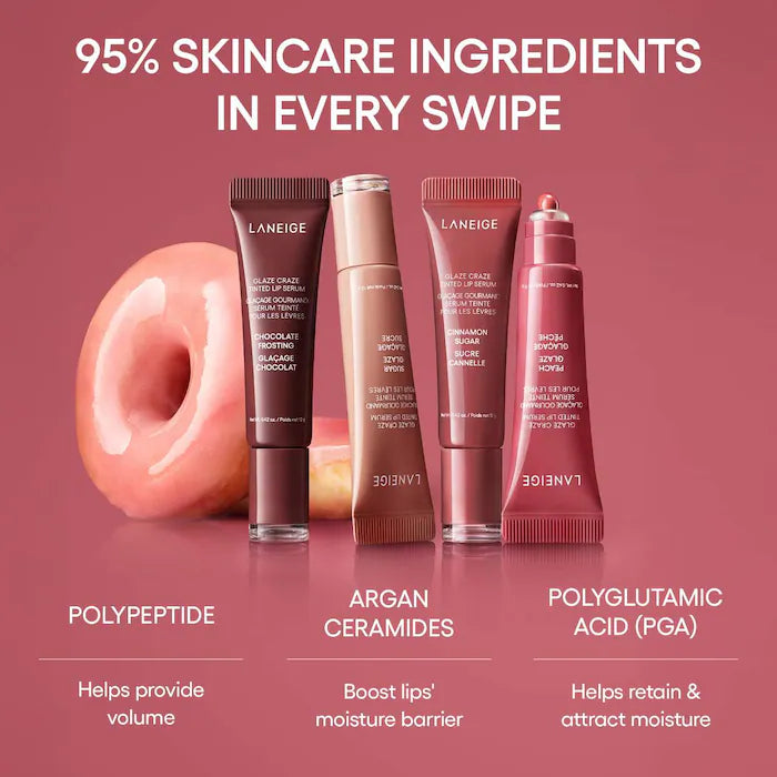 LANEIGE  Glaze Craze Tinted Polypeptide Lip Serum Treatment
