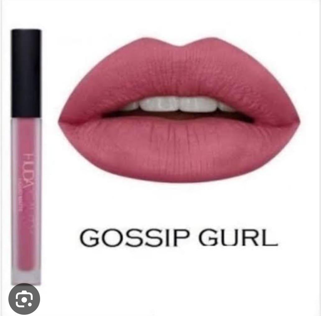 HUDA BEAUTY LIQUID MATTE LIPSTICK GOSSIP GIRL WITH BOX