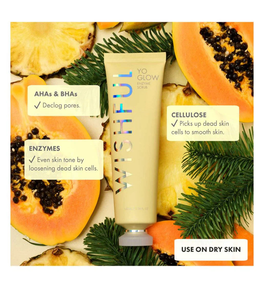 WishfulYo Glow AHA & BHA Facial Enzyme Scrub 40ml